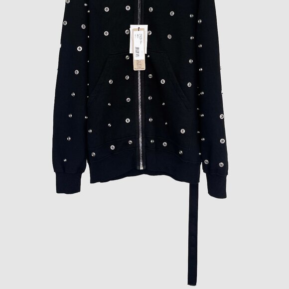 Rick Owens DRKSHDW: Jumbo Gimp Hoodie Press Stud Button Sealed Zip SS24 Lido - Picture 3 of 16